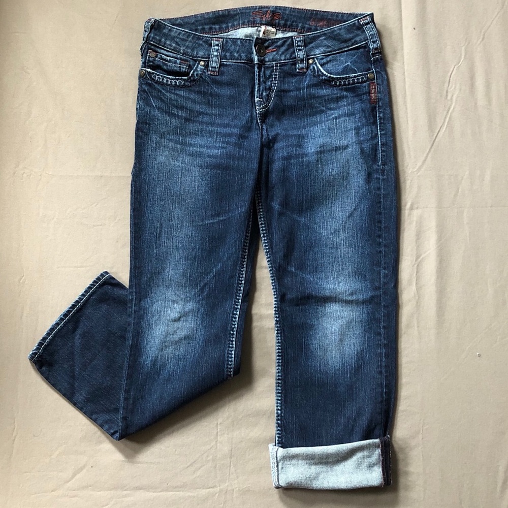 Silver Jeans Dark Wash Capri